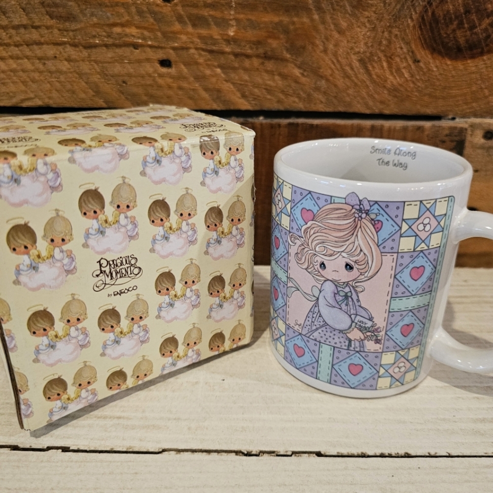 🐕 Vintage '98 Precious Moments "Smile Along The Way" Ceramic Mug 🐕